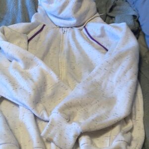 Light gray zip up hoodie